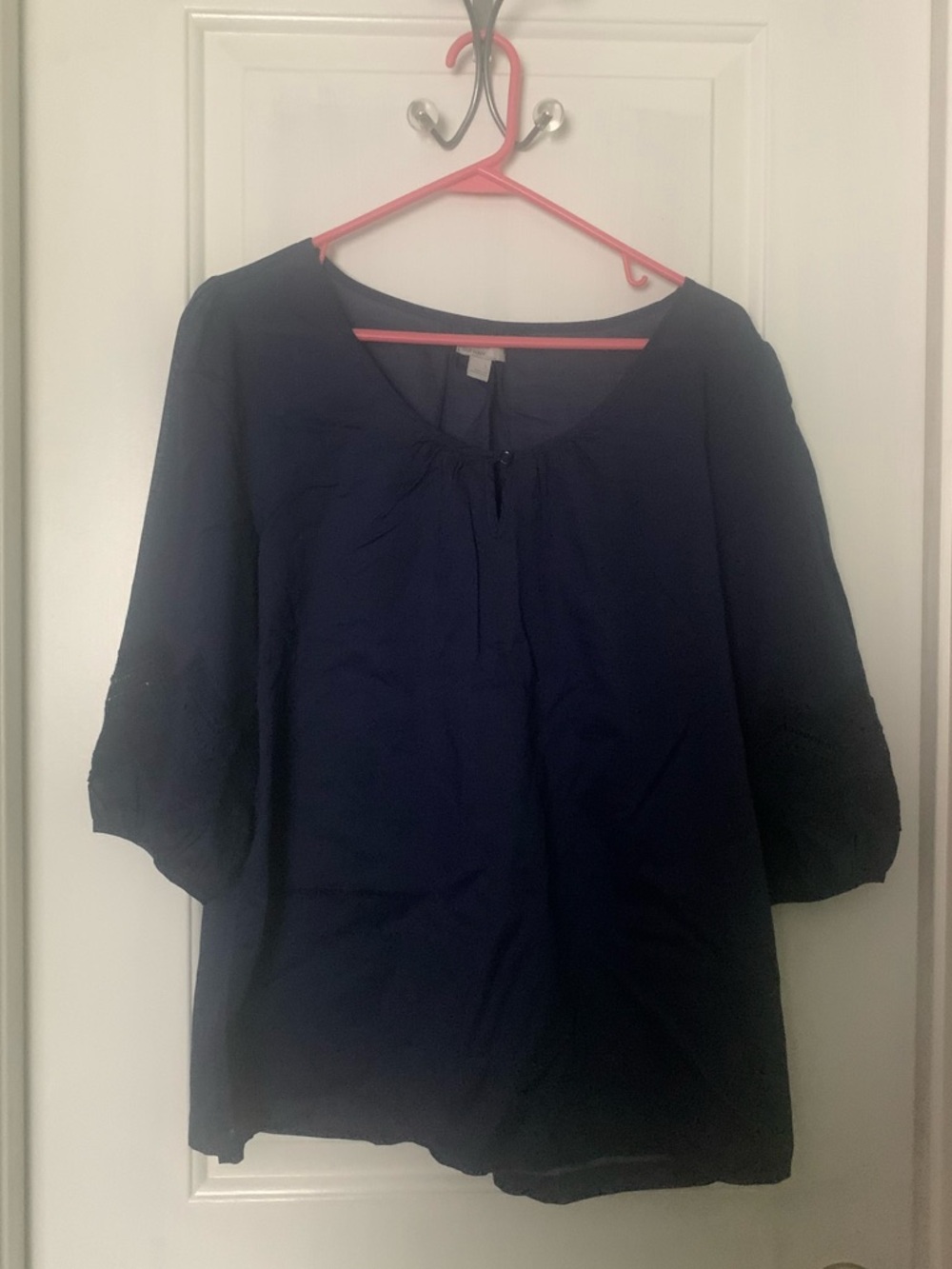 Old Navy Navy Peasant Tunic Top